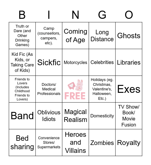 SOOBFEST Bingo Card