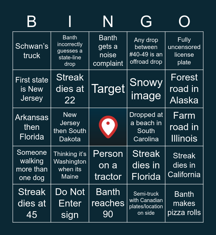 GeoGuessr Bingo Card