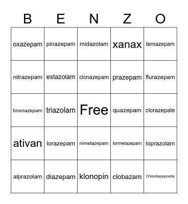 Mental Health Bus Bingo Card