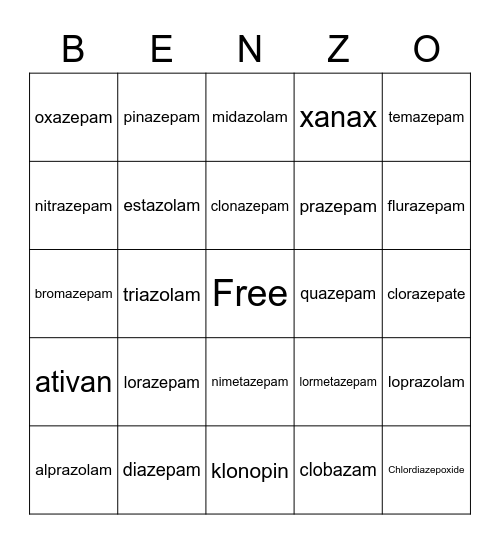 Mental Health Bus Bingo Card
