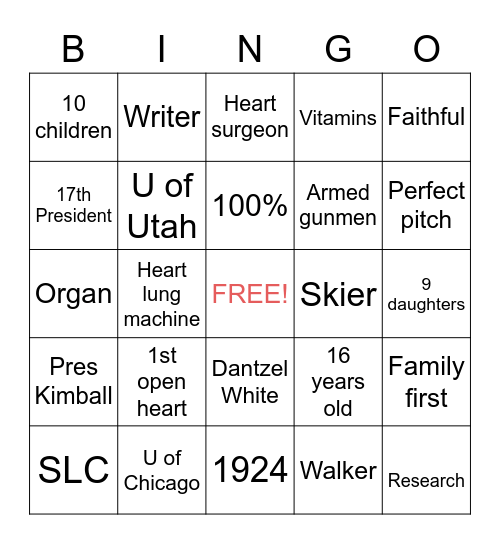 Bingo Card