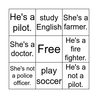 Is he?  Is she? Bingo Card