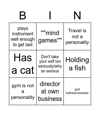 LML Dating Bingo Card