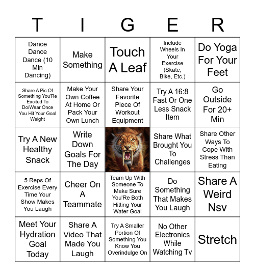 Saber-toothed Tigers Bingo Card