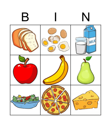 Food! Bingo Card