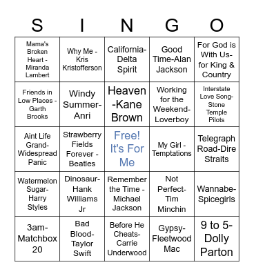 Feel Good 2 Bingo Card