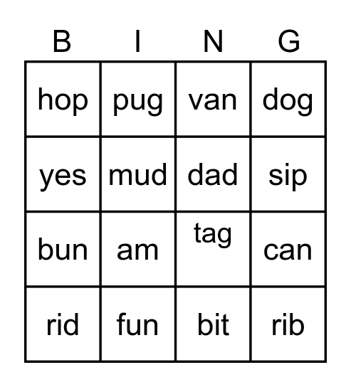 Bingo Card