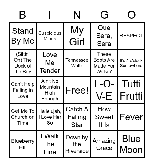 Music BINGO Card