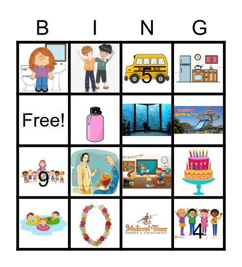 Summer Camp Bingo Card