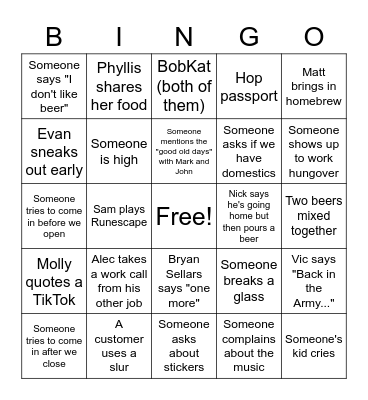 SuperNatural Bingo Card