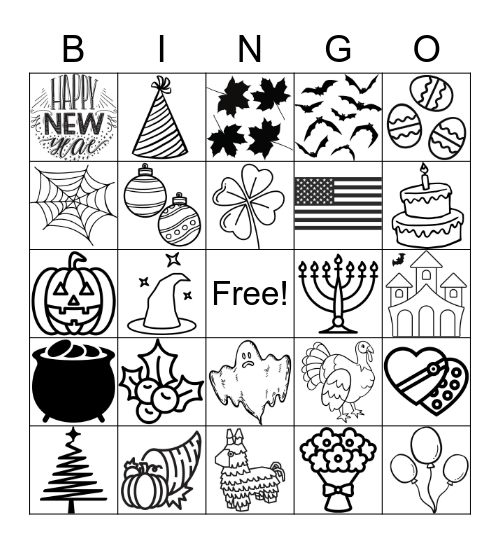 Holiday Bingo Card