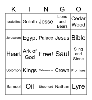 Kingo Bingo Card