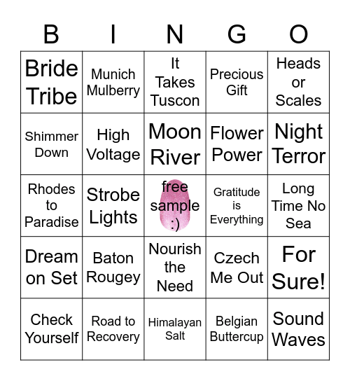 Sparkly Color Street Bingo! Bingo Card