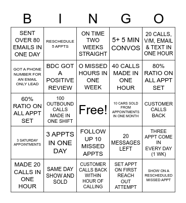 BDC BINGO Card