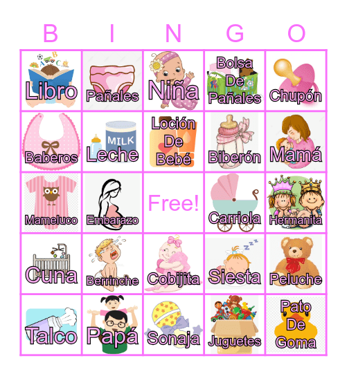 Baby Bingo Card