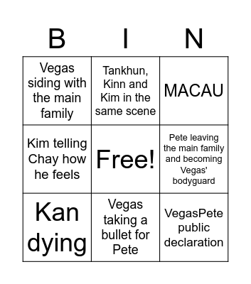 Kinnporsche finale wishlist Bingo Card