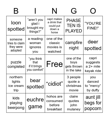 CICERO ADKS (2022) Bingo Card