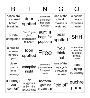 CICERO ADKS 2022 Bingo Card