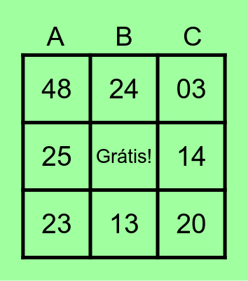 Bingo A&M - 10/07/2022 Bingo Card