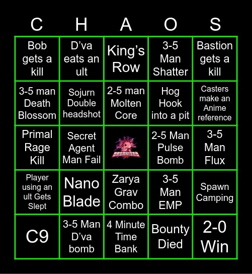 OC:26 YEEEEHAAAAAW Bingo Card