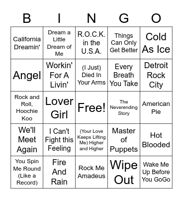 Stranger Things 02 Bingo Card