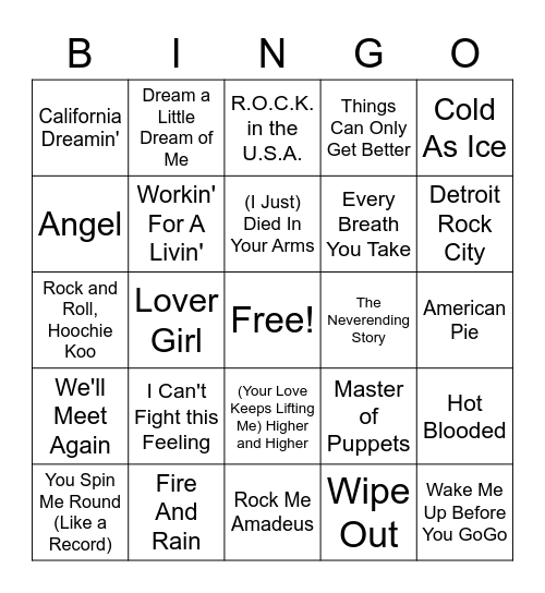 Stranger Things 02 Bingo Card