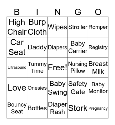 BABY Bingo Card