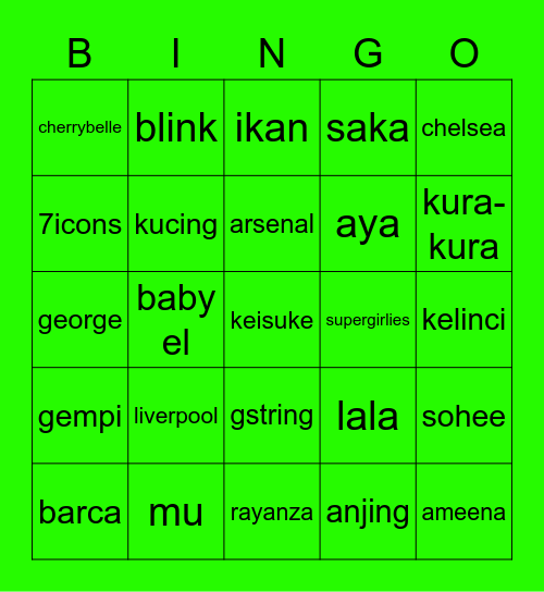 logan Bingo Card