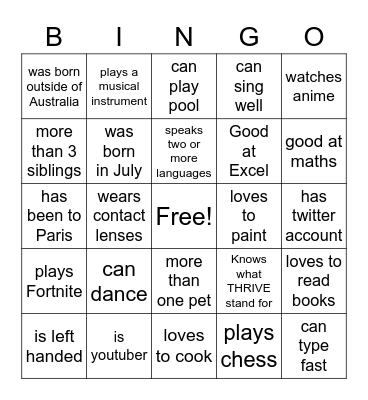 Back to School! Bingo Card