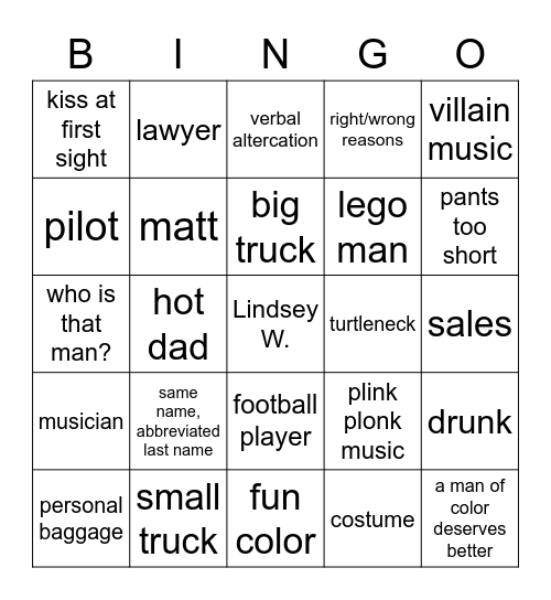 BACHELORETTE NIGHT #1 Bingo Card