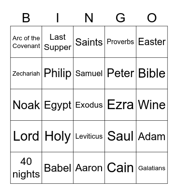 Family Fun Night Bingo Card