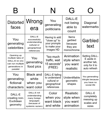 DALL-E bingo Card