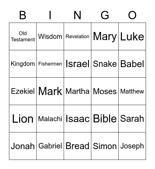 Family Fun Night Bingo Card