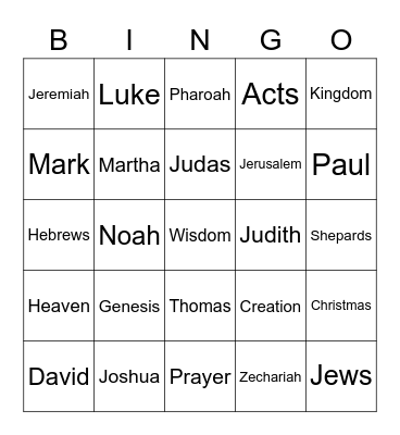 Family Fun Night Bingo Card