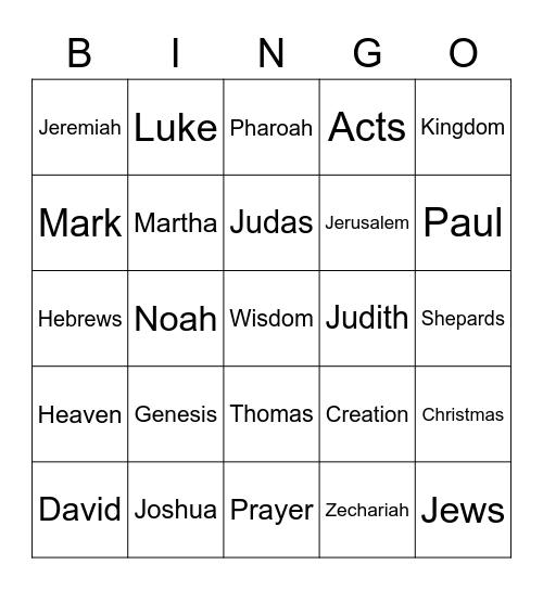 Family Fun Night Bingo Card