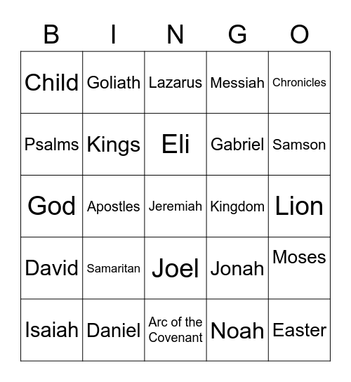 Family Fun Night Bingo Card