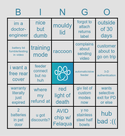AAAAAAAAAAAAAA Bingo Card