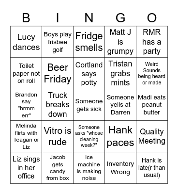 Rocky Mountain BINGO Card