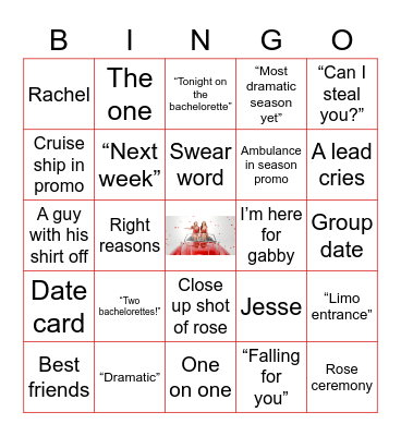 The Bachelorette(s) Bingo Card