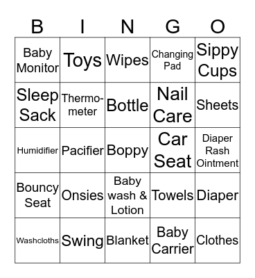 Sarah & Tim's Adventure Bingo Card
