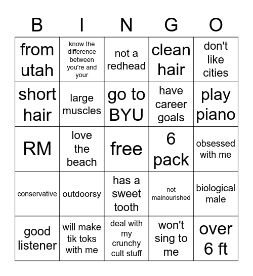 ARE YOU LIV'S TYPE???? Bingo Card