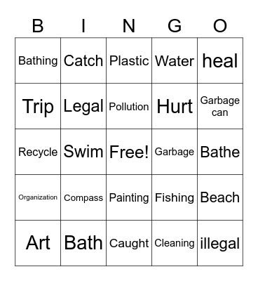 Beach pt 2 Bingo Card