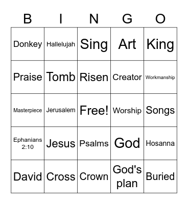 Spark VBS Bingo Card