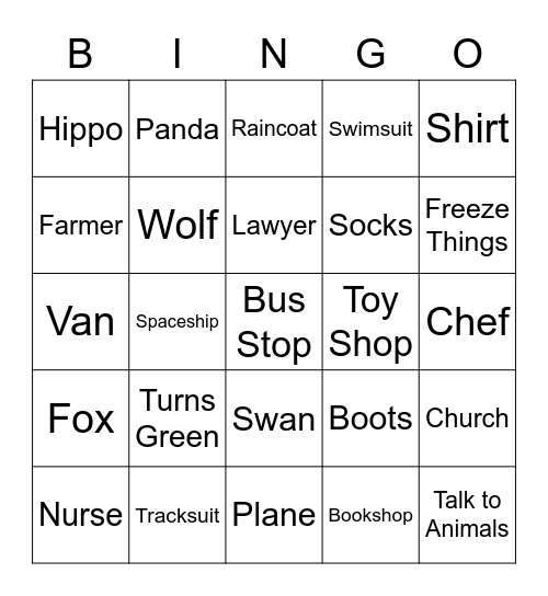 Week Two Bingo Recap Bingo Card
