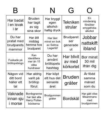 Josefin och Kalle Bingo Card