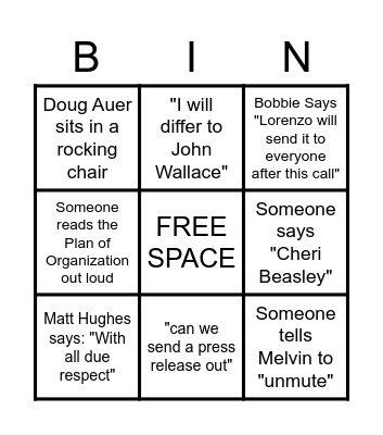 Bingo Card - July 2022 Bingo Card