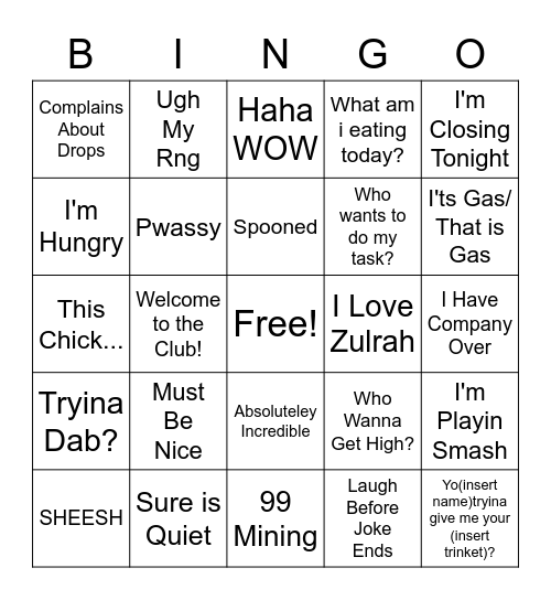 Bingo Nolegs Edition Bingo Card