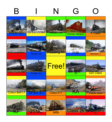 Magical World of 4-8-4's Bingo Card