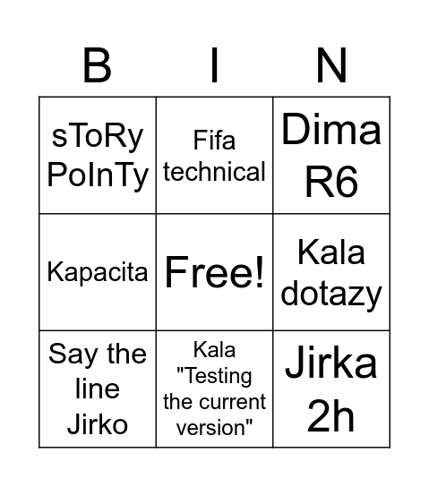 AAA Bingo Card