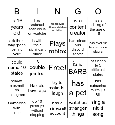 Bills bingo card by riko Bingo Card